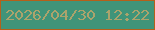 文字の大きさ：2、枠の色：b5601a、背景の色：409479、文字の色：aca36c 無料ブログパーツのブログ時計