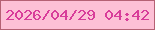 文字の大きさ：3、枠の色：b56174、背景の色：fdc0d6、文字の色：d83c9a 無料ブログパーツのブログ時計