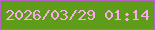 文字の大きさ：1、枠の色：b563c5、背景の色：5f9c1a、文字の色：fbabe9 無料ブログパーツのブログ時計