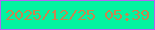 文字の大きさ：2、枠の色：b564f4、背景の色：04f3a0、文字の色：c8854f 無料ブログパーツのブログ時計