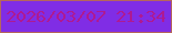 文字の大きさ：5、枠の色：b5665c、背景の色：802de5、文字の色：ae1a92 無料ブログパーツのブログ時計