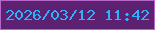文字の大きさ：1、枠の色：b567c8、背景の色：5c2170、文字の色：31b0fe 無料ブログパーツのブログ時計