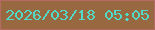 文字の大きさ：3、枠の色：b56a64、背景の色：986940、文字の色：51dac8 無料ブログパーツのブログ時計