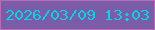 文字の大きさ：3、枠の色：b56cb5、背景の色：7a5ca9、文字の色：06d4e4 無料ブログパーツのブログ時計
