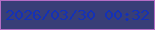 文字の大きさ：3、枠の色：b56dc6、背景の色：383e77、文字の色：1431b6 無料ブログパーツのブログ時計