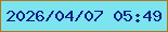 文字の大きさ：5、枠の色：b57218、背景の色：7be4ee、文字の色：111e86 無料ブログパーツのブログ時計