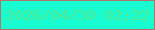 文字の大きさ：3、枠の色：b5736d、背景の色：19fbd1、文字の色：52e88d 無料ブログパーツのブログ時計