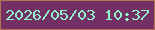 文字の大きさ：1、枠の色：b57451、背景の色：723065、文字の色：93f3cb 無料ブログパーツのブログ時計