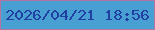 文字の大きさ：1、枠の色：b574a2、背景の色：47a0d1、文字の色：213ea3 無料ブログパーツのブログ時計