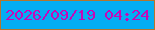 文字の大きさ：4、枠の色：b5752d、背景の色：05adf2、文字の色：c608b8 無料ブログパーツのブログ時計
