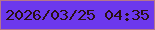 文字の大きさ：5、枠の色：b5758b、背景の色：6c38ec、文字の色：2b1012 無料ブログパーツのブログ時計