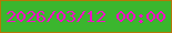文字の大きさ：1、枠の色：b57607、背景の色：3bb62e、文字の色：f30ec7 無料ブログパーツのブログ時計