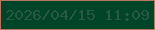 文字の大きさ：4、枠の色：b57761、背景の色：014529、文字の色：295846 無料ブログパーツのブログ時計