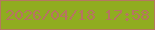 文字の大きさ：2、枠の色：b5785f、背景の色：90ac20、文字の色：b77362 無料ブログパーツのブログ時計