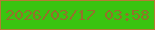 文字の大きさ：3、枠の色：b57b33、背景の色：3ac410、文字の色：94702b 無料ブログパーツのブログ時計