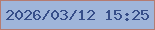 文字の大きさ：4、枠の色：b57b71、背景の色：9fb5da、文字の色：364e89 無料ブログパーツのブログ時計