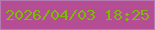 文字の大きさ：2、枠の色：b57bb0、背景の色：b44d94、文字の色：80b806 無料ブログパーツのブログ時計