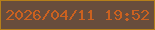文字の大きさ：5、枠の色：b57f1a、背景の色：684d3c、文字の色：cb6120 無料ブログパーツのブログ時計