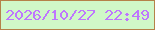 文字の大きさ：2、枠の色：b58249、背景の色：d0f8c8、文字の色：be77fe 無料ブログパーツのブログ時計