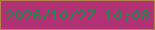 文字の大きさ：3、枠の色：b58250、背景の色：b23074、文字の色：1c8a49 無料ブログパーツのブログ時計