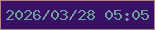 文字の大きさ：2、枠の色：b5827c、背景の色：381066、文字の色：719fa0 無料ブログパーツのブログ時計