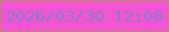 文字の大きさ：4、枠の色：b58575、背景の色：f354d1、文字の色：847ed2 無料ブログパーツのブログ時計