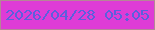 文字の大きさ：3、枠の色：b58696、背景の色：de3cd6、文字の色：5c5fdd 無料ブログパーツのブログ時計