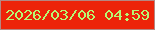 文字の大きさ：3、枠の色：b58782、背景の色：ed2409、文字の色：b7fa74 無料ブログパーツのブログ時計