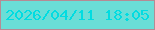 文字の大きさ：4、枠の色：b58b94、背景の色：6aded7、文字の色：01dce1 無料ブログパーツのブログ時計