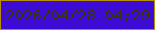 文字の大きさ：5、枠の色：b58e07、背景の色：3d0bd4、文字の色：363a0a 無料ブログパーツのブログ時計