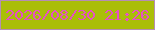 文字の大きさ：3、枠の色：b58eb4、背景の色：aabe08、文字の色：e651c4 無料ブログパーツのブログ時計