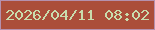 文字の大きさ：3、枠の色：b591ae、背景の色：ab4e3a、文字の色：c9dcad 無料ブログパーツのブログ時計