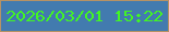 文字の大きさ：5、枠の色：b59265、背景の色：427baf、文字の色：42f623 無料ブログパーツのブログ時計
