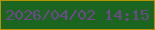 文字の大きさ：2、枠の色：b59304、背景の色：1b6521、文字の色：6f478c 無料ブログパーツのブログ時計