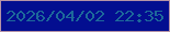 文字の大きさ：4、枠の色：b593a6、背景の色：030e90、文字の色：1d699a 無料ブログパーツのブログ時計