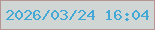 文字の大きさ：5、枠の色：b59592、背景の色：cfd6d4、文字の色：44a8d5 無料ブログパーツのブログ時計