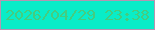 文字の大きさ：5、枠の色：b595b1、背景の色：09edc8、文字の色：44cd7f 無料ブログパーツのブログ時計
