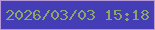 文字の大きさ：5、枠の色：b598d6、背景の色：453db5、文字の色：8ca56b 無料ブログパーツのブログ時計