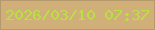 文字の大きさ：2、枠の色：b5996d、背景の色：d1af79、文字の色：b9e143 無料ブログパーツのブログ時計