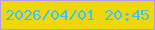 文字の大きさ：4、枠の色：b59be9、背景の色：eed807、文字の色：3cc3fd 無料ブログパーツのブログ時計