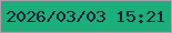 文字の大きさ：1、枠の色：b59cac、背景の色：1aaf7b、文字の色：171a34 無料ブログパーツのブログ時計