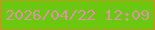 文字の大きさ：1、枠の色：b59e1f、背景の色：6cc70f、文字の色：da96a0 無料ブログパーツのブログ時計