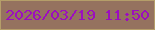 文字の大きさ：1、枠の色：b59e69、背景の色：95725f、文字の色：9c0ebf 無料ブログパーツのブログ時計