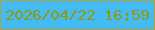 文字の大きさ：1、枠の色：b5a036、背景の色：44bbf2、文字の色：8f9a0e 無料ブログパーツのブログ時計