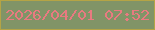 文字の大きさ：3、枠の色：b5a445、背景の色：819467、文字の色：e87a80 無料ブログパーツのブログ時計