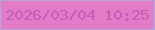 文字の大きさ：3、枠の色：b5a5dc、背景の色：e27cc7、文字の色：c85db8 無料ブログパーツのブログ時計