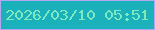 文字の大きさ：4、枠の色：b5a5f5、背景の色：1ab1bb、文字の色：7ce9c3 無料ブログパーツのブログ時計