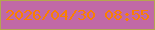 文字の大きさ：1、枠の色：b5a64f、背景の色：c169a6、文字の色：fa8000 無料ブログパーツのブログ時計