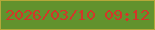 文字の大きさ：3、枠の色：b5a839、背景の色：62922d、文字の色：d23629 無料ブログパーツのブログ時計