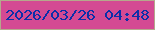 文字の大きさ：1、枠の色：b5a88c、背景の色：d44a93、文字の色：0c2fa9 無料ブログパーツのブログ時計